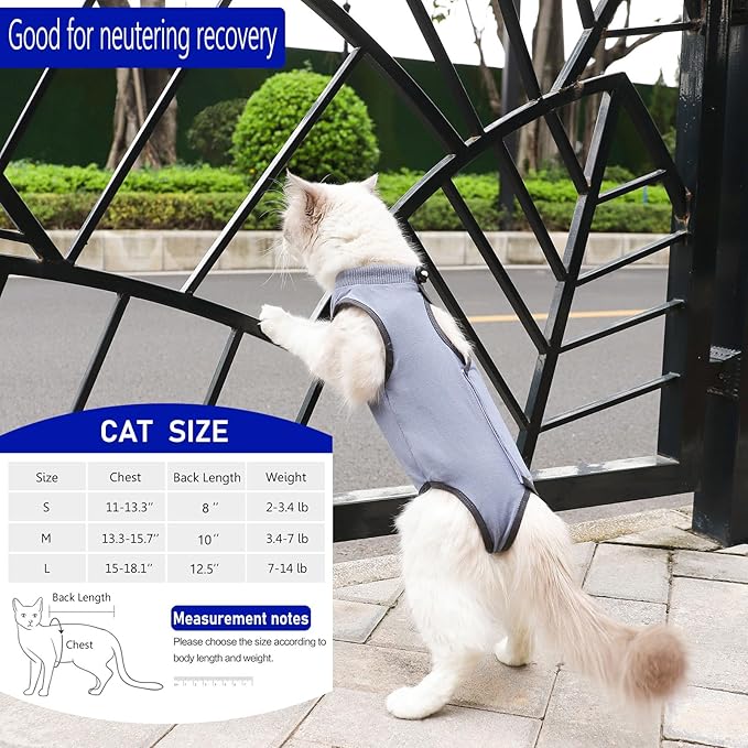 kzrfojy Cat Surgery Recovery Suit Cat Onesie - Image 2