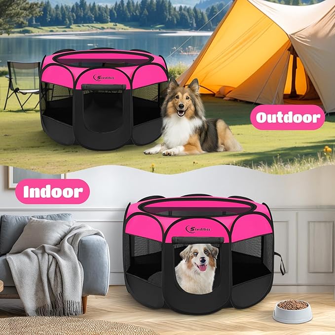 Siedihit Dog Cat Playpen, Large Puppy Pet Playpen, Dog Crate Tent Cage - Image 3