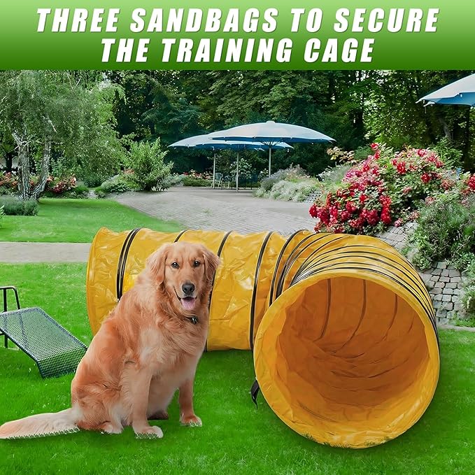 Briwooody 24 in 10 Foot PVC Dog Agility Tunnel - Image 5