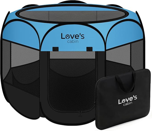 Love's cabin Pet Puppy Dog Playpen, Large Dog Tent Crates Cage Indoor/Outdoor by Lovescabin