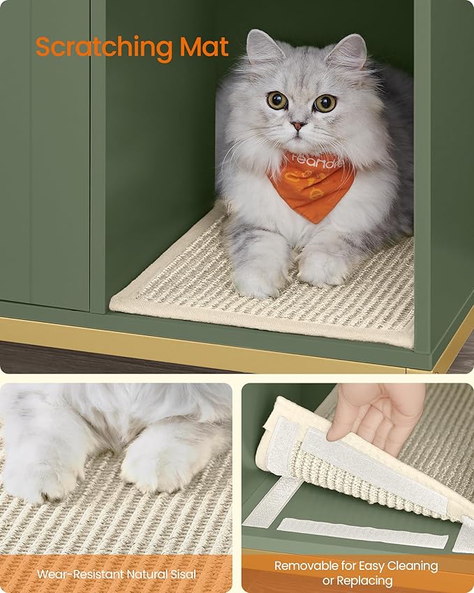 Feandrea Cat Litter Box Enclosure, Hidden Litter Box Furniture - Image 4