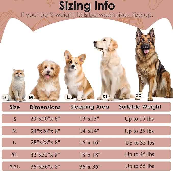 Extra Large Dog Beds, 36 Inch Human Dog Anxiety Relief Comfort Bed, - Image 2