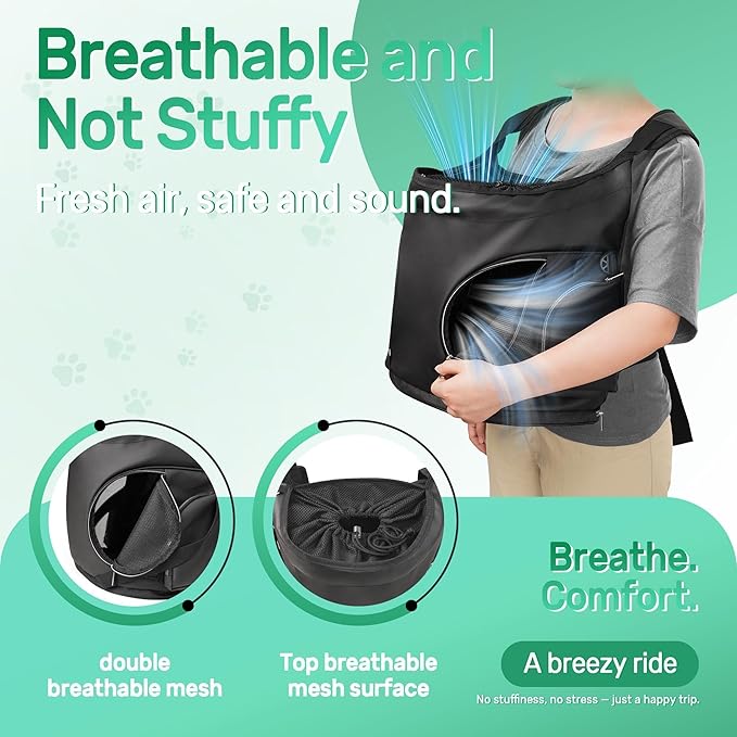 YUDODO Dog Front Backpack Carrier 7-15 lbs, Soft Breathable Pet Front Facing - Image 7