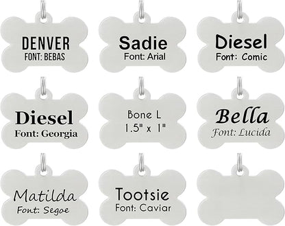 Laser Etched Stainless Steel Pet ID Tags Custom Personalized by Unknown