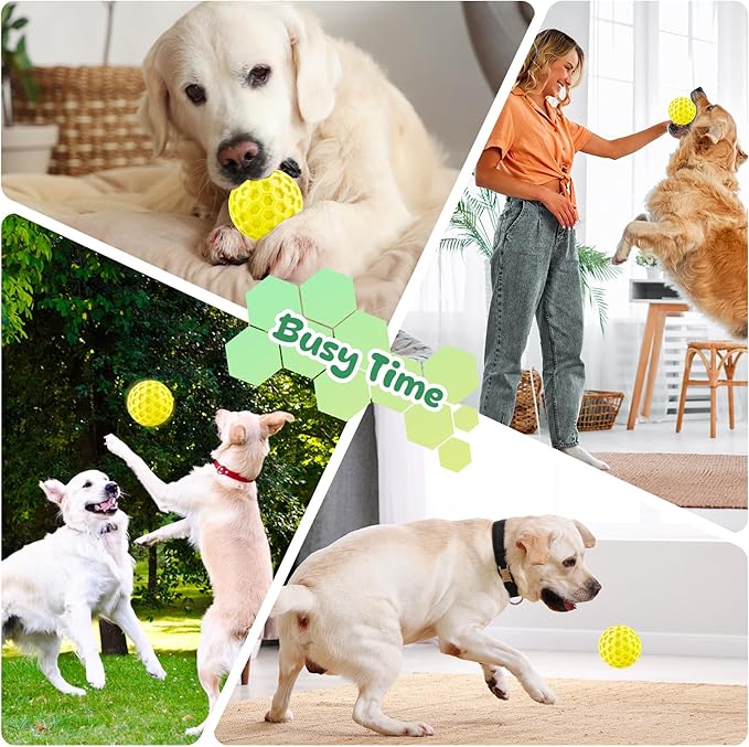 Squeaky Dog Toys for Aggressive Chewers, Indestructible Dog Balls for - Image 7