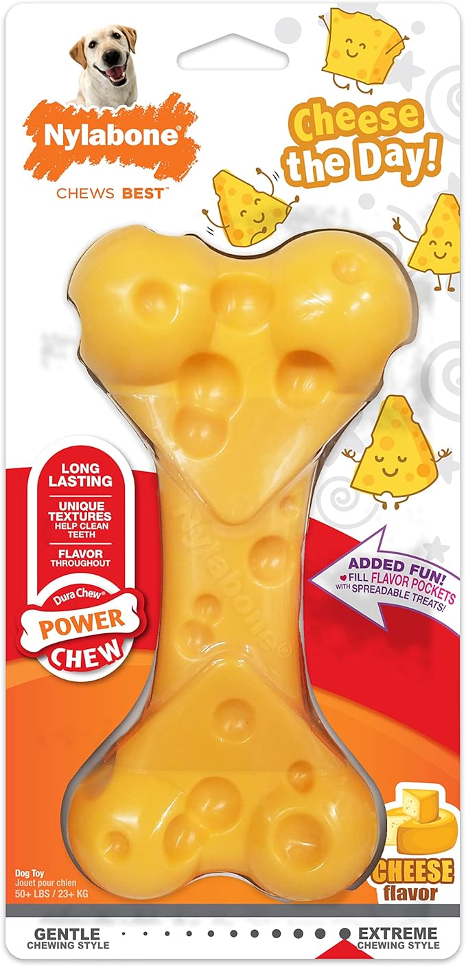 Nylabone Cheese Bone Power Chew Toy - Image 11