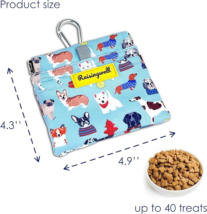 Dog Treat Pouch, Cotton Pocket Sized Training Holder, Hand Free Walking Funny - Image 2
