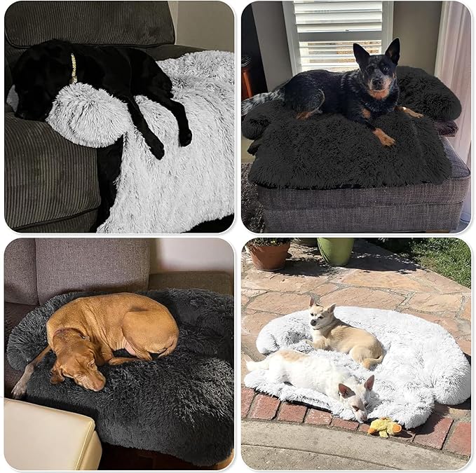 Calming Dog Bed Fluffy Plush Dog Mat - Image 7