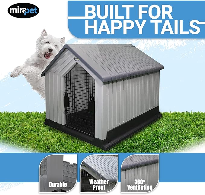 Dog House, Indoor or Outdoor Durable Plastic Waterproof Animal Shelter - Image 4