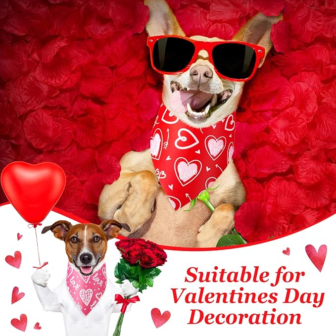 50 Pcs Valentines Day Dog Bandanas Bulk St Patricks Day Easter Bandanas - Image 2