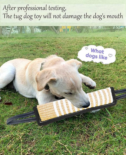 Clysoru Squeaky Tug Toy for Dogs Jute - Image 7