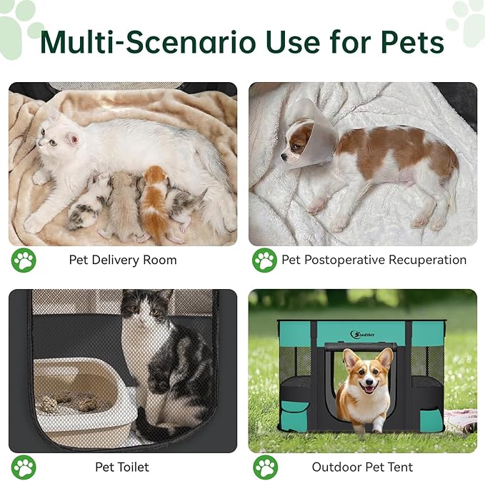Dog Playpen, Cat Pet Puppy Pen, Portable Playpens - Image 3