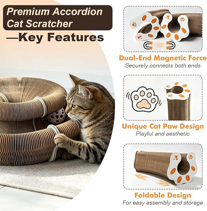 2-Pack Cat Pad Scratcher Toys, Magic Organ Cat Toy & Kitty Curls Cat Toy - Image 7