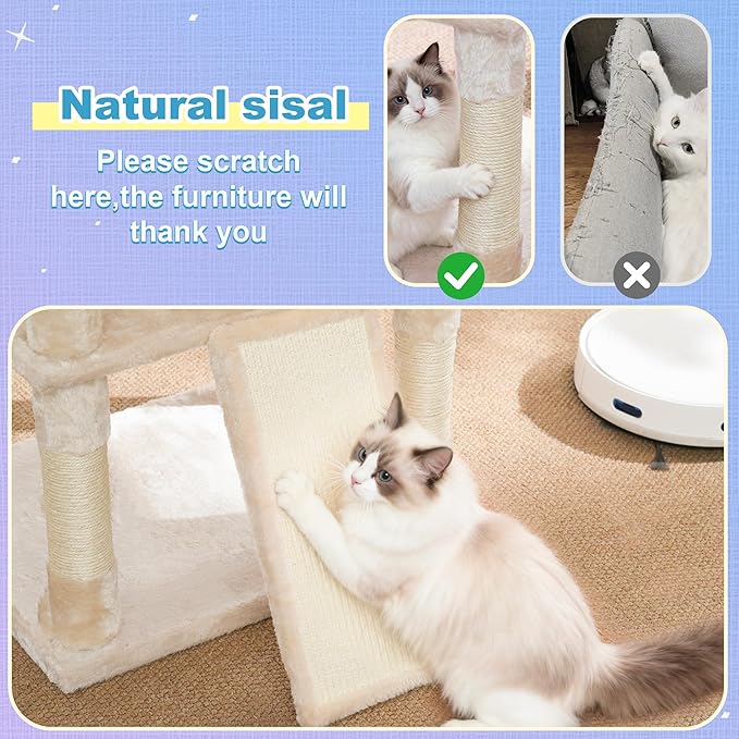 Hey-brother Cat Tree Tower, Scratching Posts - Image 5