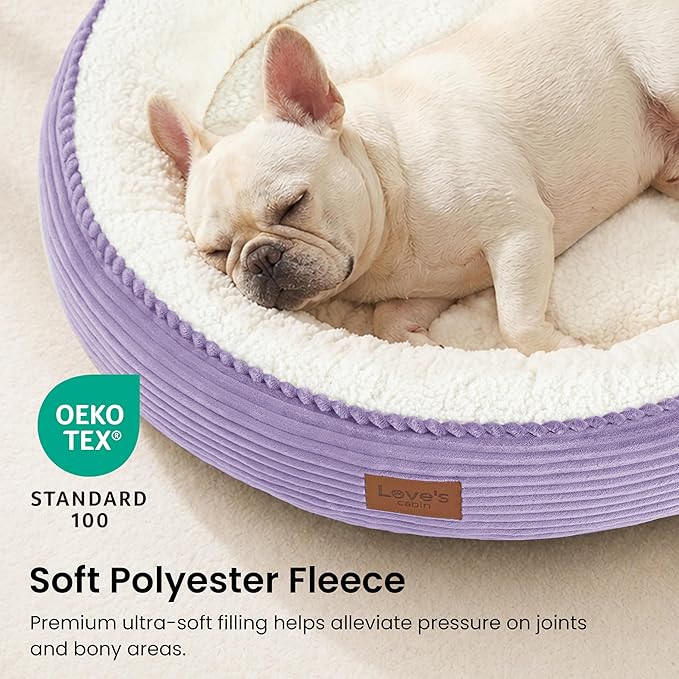 Love's cabin Round Donut Cat and Dog Cushion Bed, 30in Pet Bed - Image 7
