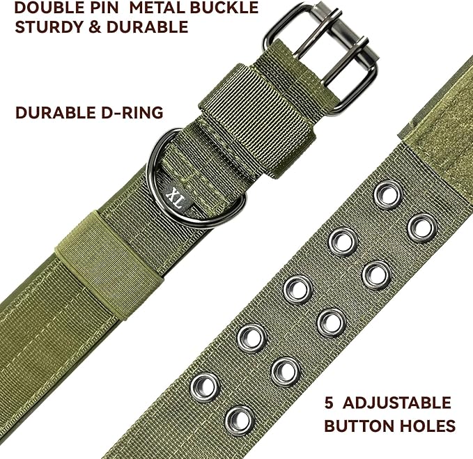 Heavy Duty Dog Collar for Large Dogs, Tactical Dog Collars - Image 3