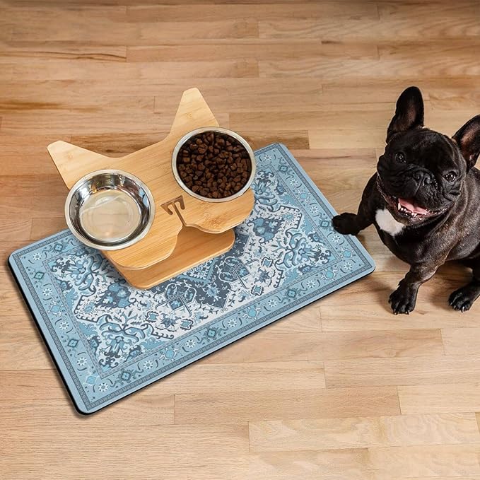 Pet Feeding Mat for Floors Waterproof Dog Mat for Food and Water Absorbent - Image 7