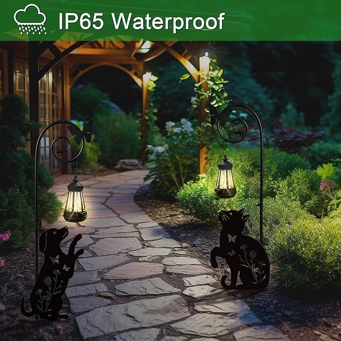 2 Pack Metal Beagle Dog and Cat Garden Stakes - Image 4