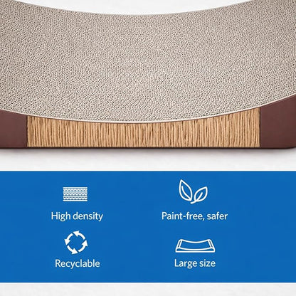 Simple Delxue 30 Inches Extra Large Cardboard Cat Scratcher Bed, Cat Lounge Bed - Image 5
