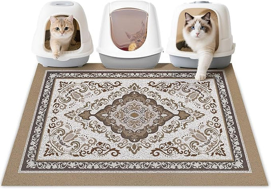 Unicorn Catcher Cat Litter Mat 40" x 30" Non-Slip Litter Box Mat Washable by UnicornCatcher