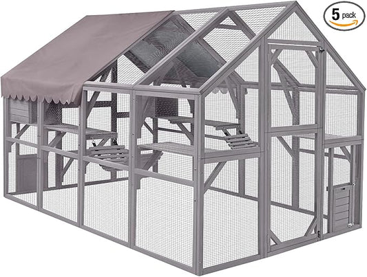 Aivituvin Catio Outdoor Cat Enclosure Large Cat Run by Aivituvin