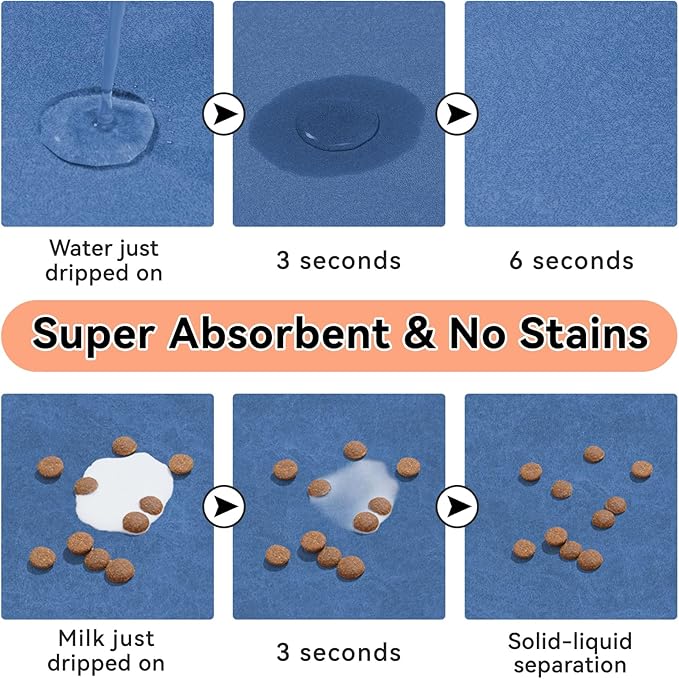 Dog Cat Feeding Mat-Absorbent Pet Bowl Mat - Image 2