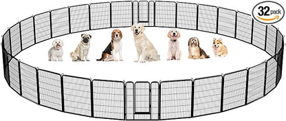 Yaheetech Dog Playpen Outdoor, 40 inch 32 Panels Dog Pen Indoor Heavy Duty by Unknown