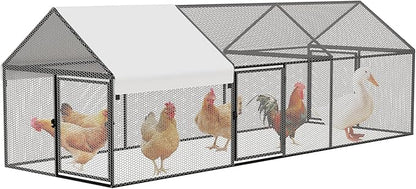 NUGRIART Metal Chicken Coop 118"×40"×40" Chicken Run by NUGRIART