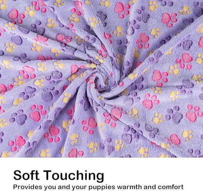 Dono 1 Pack 3 Dog Blankets, Soft Fluffy Fleece Pet Blanket Warm Sleep Mat Paw - Image 5