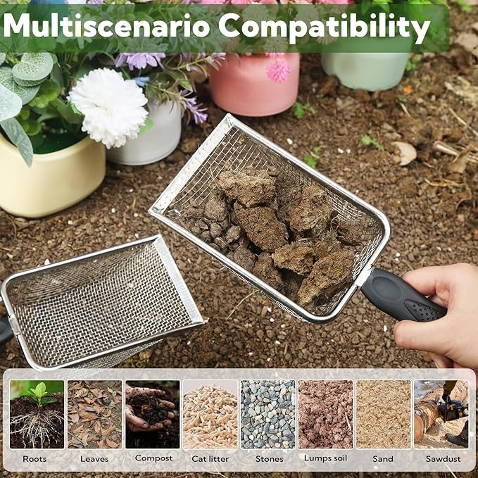4-Pack Stainless Steel Soil Sifter Set - Image 3