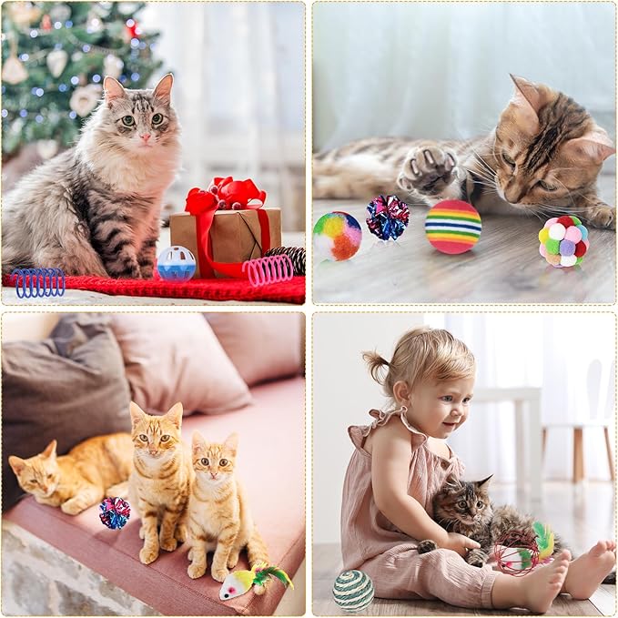 Shappy 150 Pcs Cat Toys for Indoor Cats Bulk, Kitten Toys Pack, Variety - Image 5