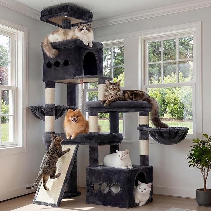 Heybly Cat Tree, 71-Inch-Tall Tower by HEYBLY