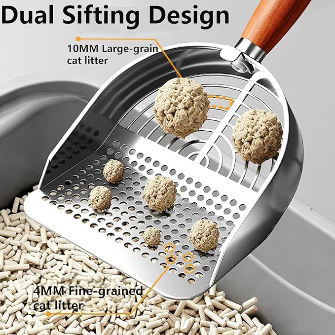 DHXYZZB Cat Litter Scoop 304 Stainless Steel Litter Shovel, Heavy Duty Litter - Image 2