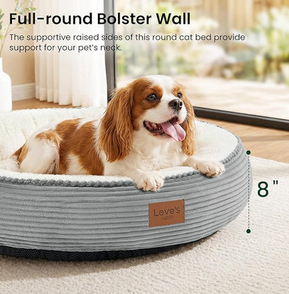 Love's cabin Round Donut Cat and Dog Cushion Bed, 30in Pet Bed - Image 6