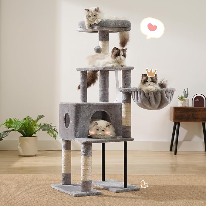 Heybly Cat Tree, 49.2 Inches Cat Tower - Image 8