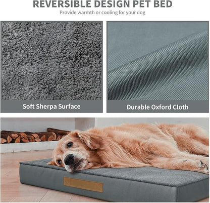Plush Orthopedic Dog Bed for Medium Dogs & Puppies, Waterproof Dog Beds 29x18 - Image 5