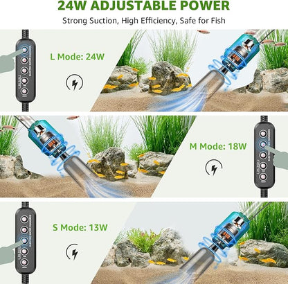 Electric Aquarium Vacuum Gravel Cleaner: 24W Fish Tank Vacuum Gravel Cleaner - Image 3