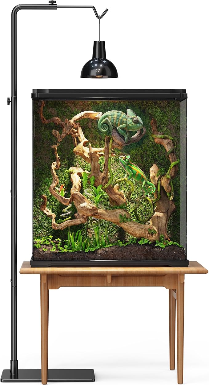 Reptile Heat Lamp Stand Adjustable 21"-62" – Metal Light Holder - Image 4
