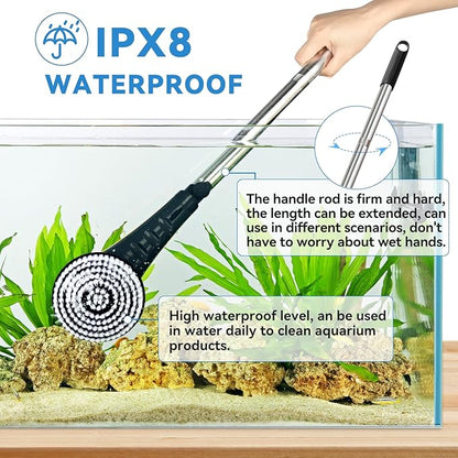 hygger IPX8 Electric Aquarium Cleaning Brushes, Rechargeable Cleaner Tools Kit - Image 4