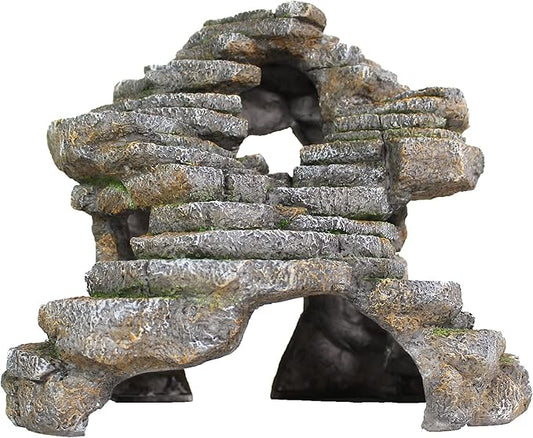 Penn-Plax Reptology Shale Scape Step Ledge & Cave Hideout by Penn-Plax