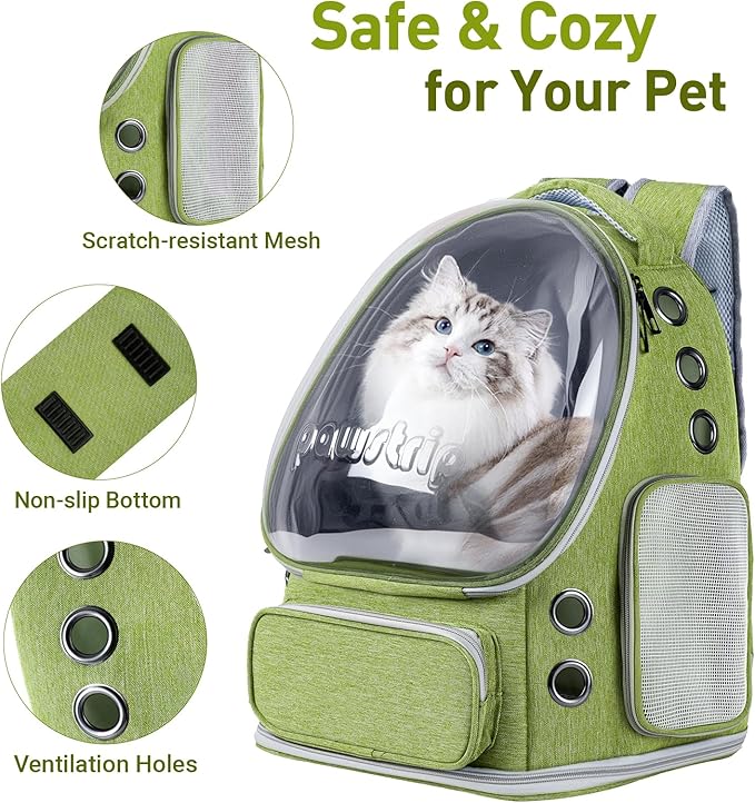 Cat Backpack Carrier with Large Space Bubble Window, Airline Approved - Image 3