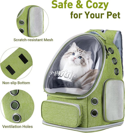 Cat Backpack Carrier with Large Space Bubble Window, Airline Approved - Image 3