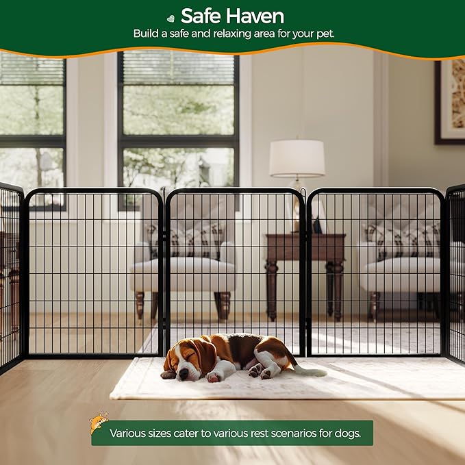 Yaheetech Dog Playpen Outdoor, 32 inch 8 Panels Dog Pen Indoor Heavy Duty Puppy - Image 3