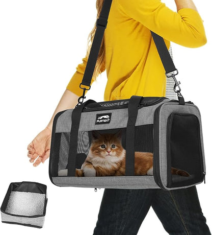 TSA Approved Pet Carrier for Small Cats and Puppies, Soft-Sided and Foldable by FURTENT