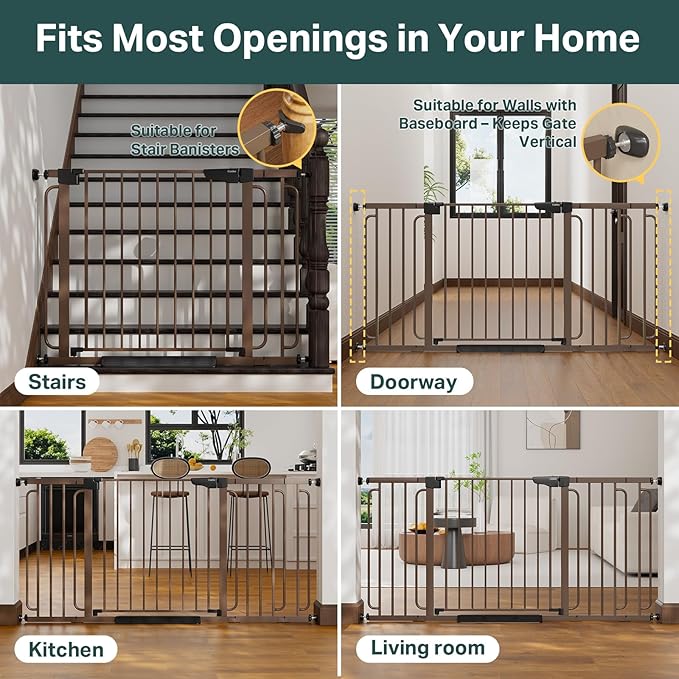 Cumbor 36.6-64" Extra Wide Baby Gate - Image 7