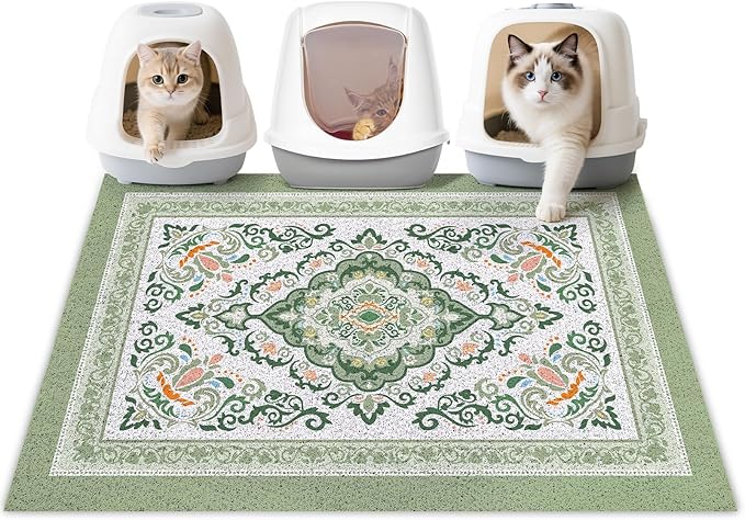 Unicorn Catcher Cat Litter Mat 40" x 30" Non-Slip Litter Box Mat Washable by UnicornCatcher