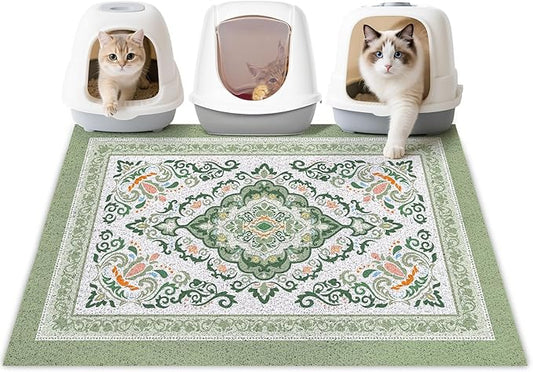 Unicorn Catcher Cat Litter Mat 40" x 30" Non-Slip Litter Box Mat Washable by UnicornCatcher