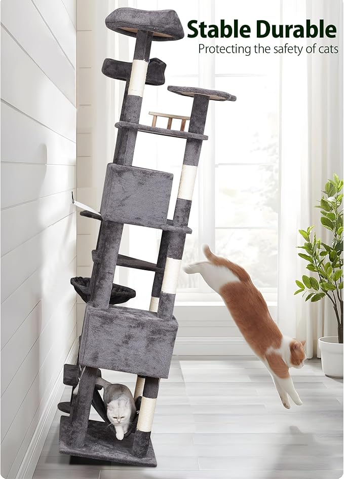Meecal 79in Giant Cat Tree for Heavy Duty Big Cats, Large Cat Trees - Image 7