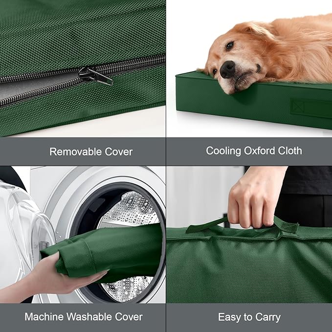 Outdoor All Weather Dog Bed, XXL Waterproof Orthopedic Egg Crate Foam Pet Mat - Image 6