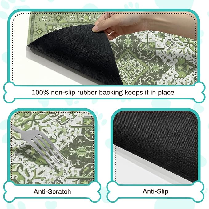 Pet Feeding Mat for Floors Waterproof Dog Mat for Food and Water Absorbent - Image 3